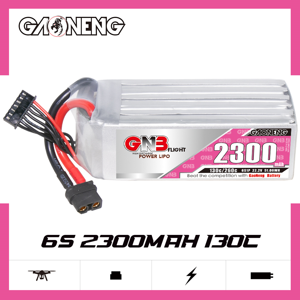 GAONENG GNB 6S 22.2V 2300mAh 130C XT60 LiPo Battery