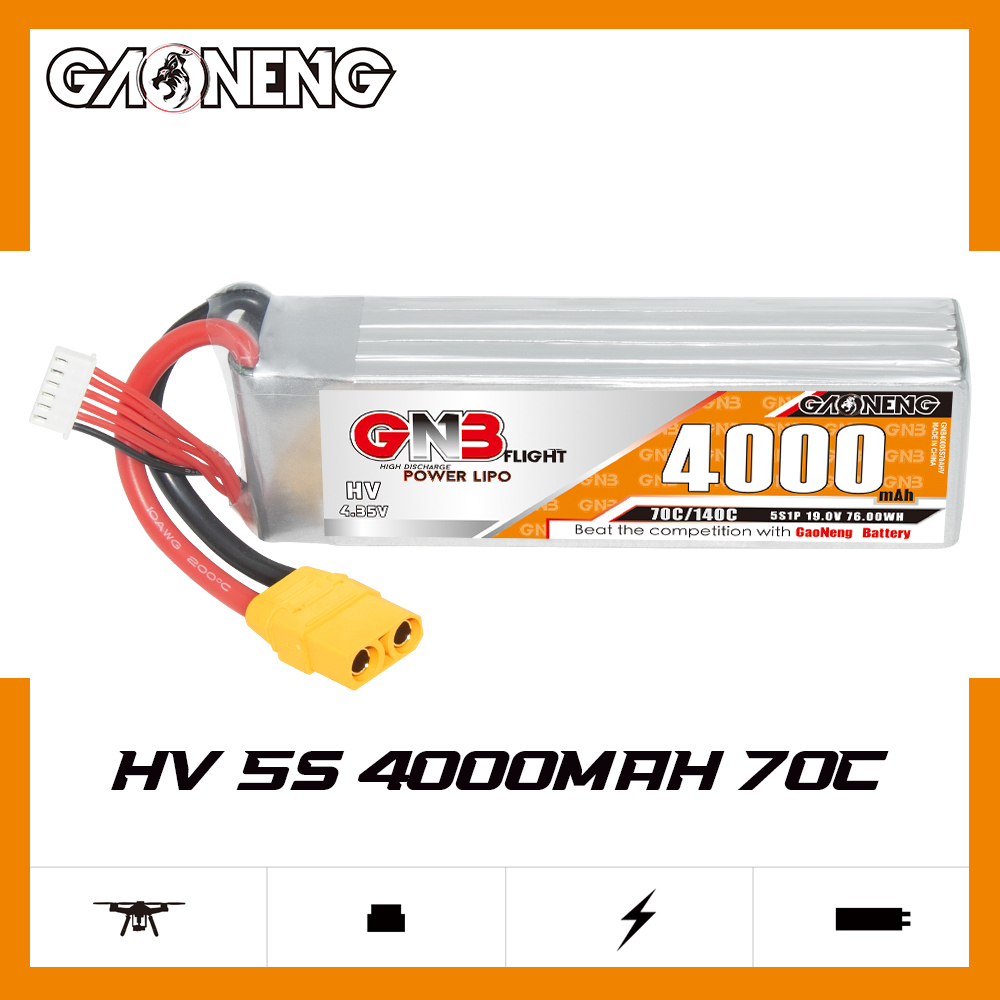 GAONENG GNB LiHV 5S 19V 4000mAh 70C LiPo Battery XT90