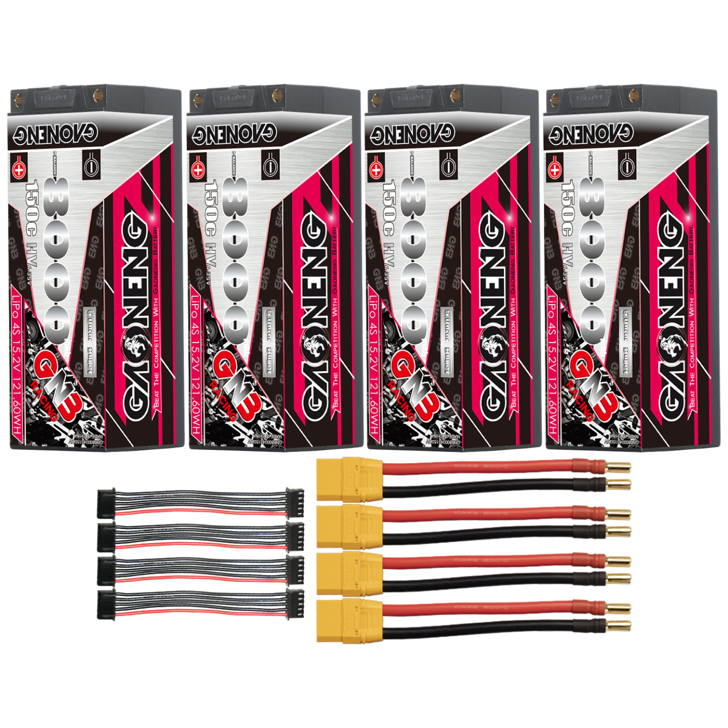 GAONENG GNB LiHV 4S 15.2V 8000mAh 150C 5mm Bullet Hard Case LiPo Battery