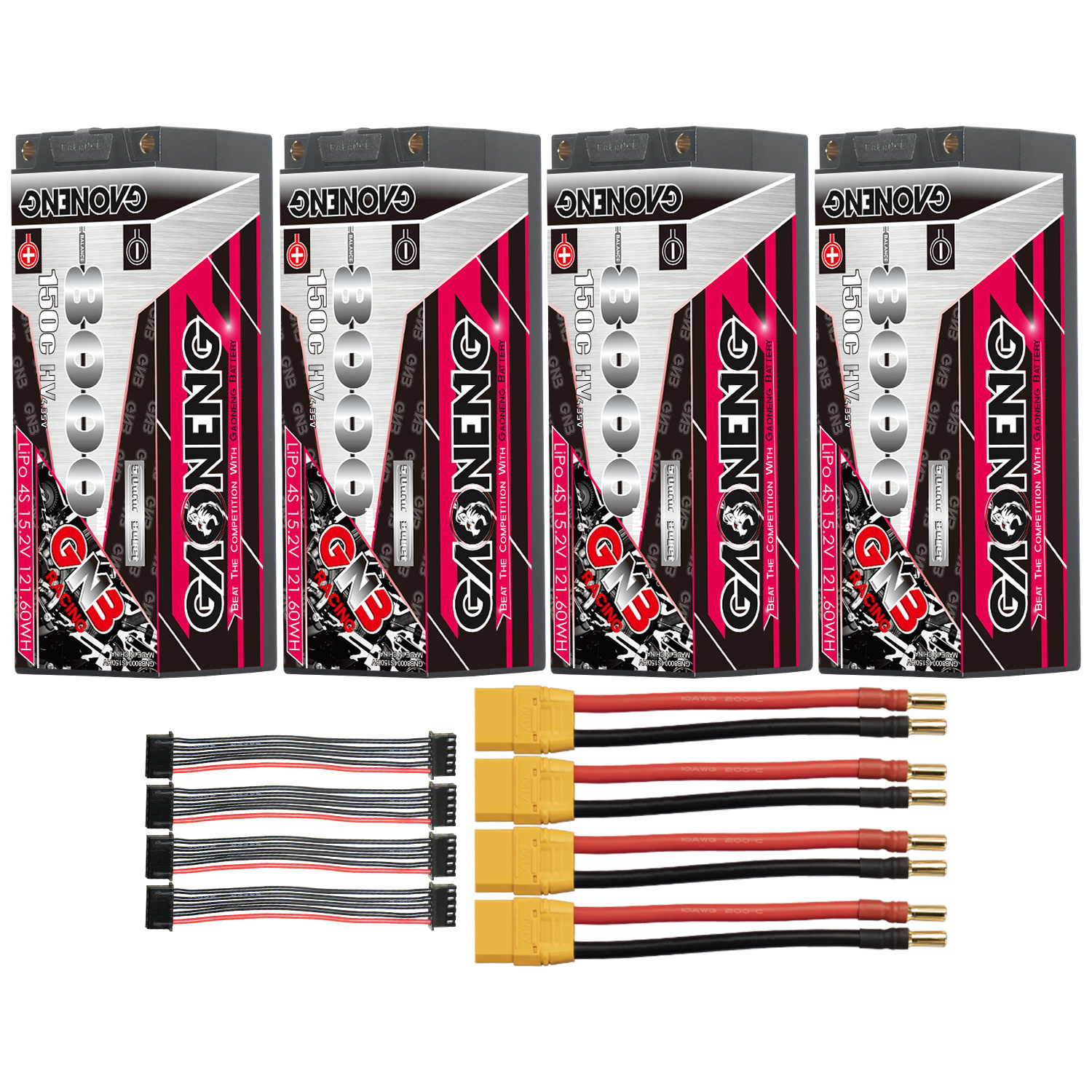 GAONENG GNB LiHV 4S 15.2V 8000mAh 150C 5mm Bullet Hard Case LiPo Battery