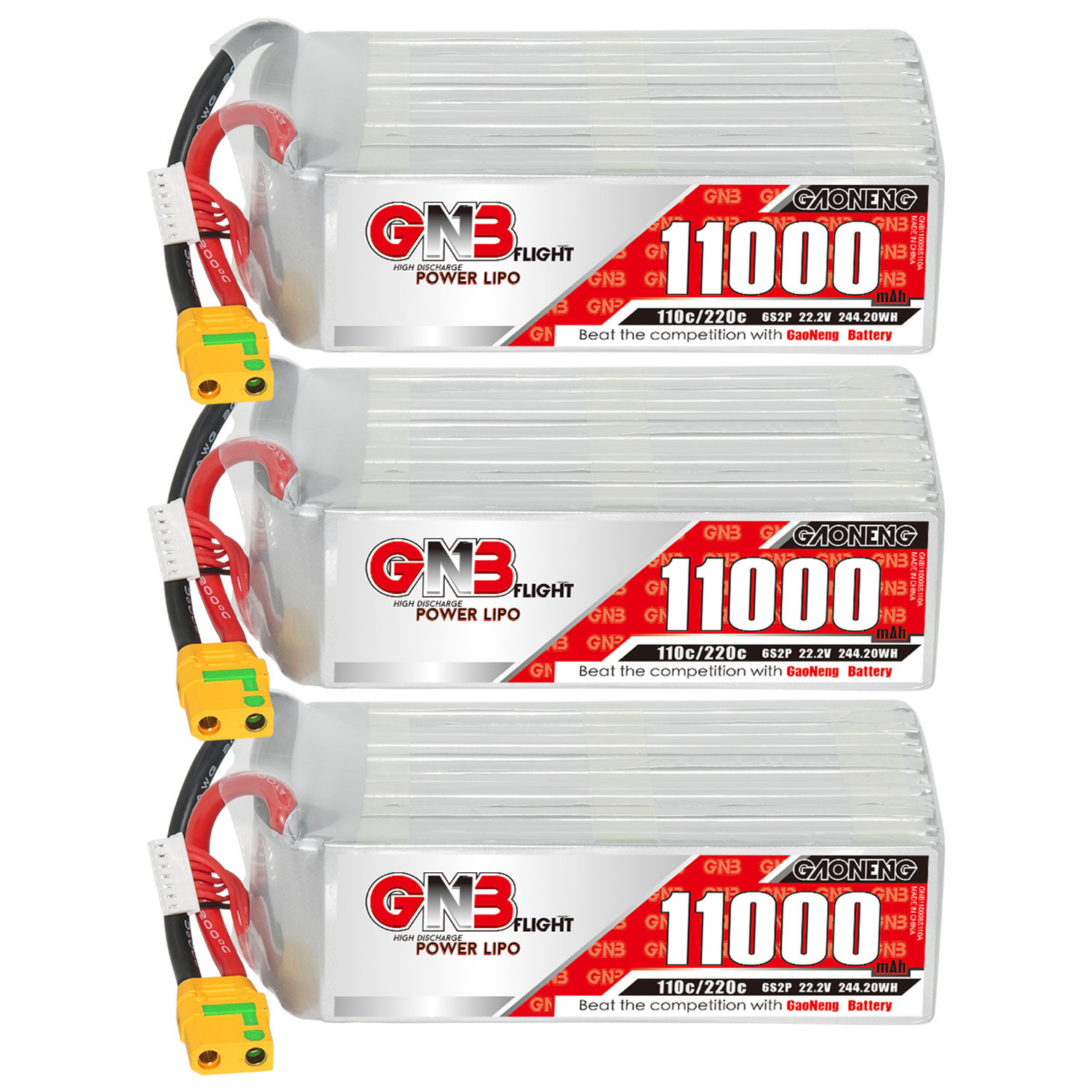 GAONENG GNB 6S 22.2V 11000mAh 10AH 110C RC LiPo Battery XT90S Anti Spark