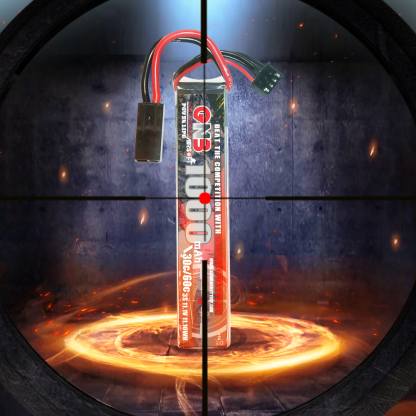 2PCS - GAONENG GNB 3S 11.1V 1000mAh 30C Mini Tamiya Plug LiPo Battery for AirSoft 