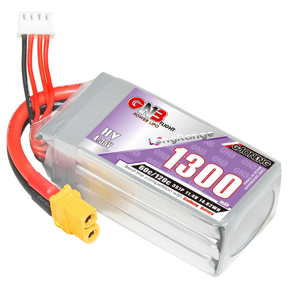 GAONENG GNB LiHV 3S 11.4V 1300mAh 60C XT60 LiPo Battery