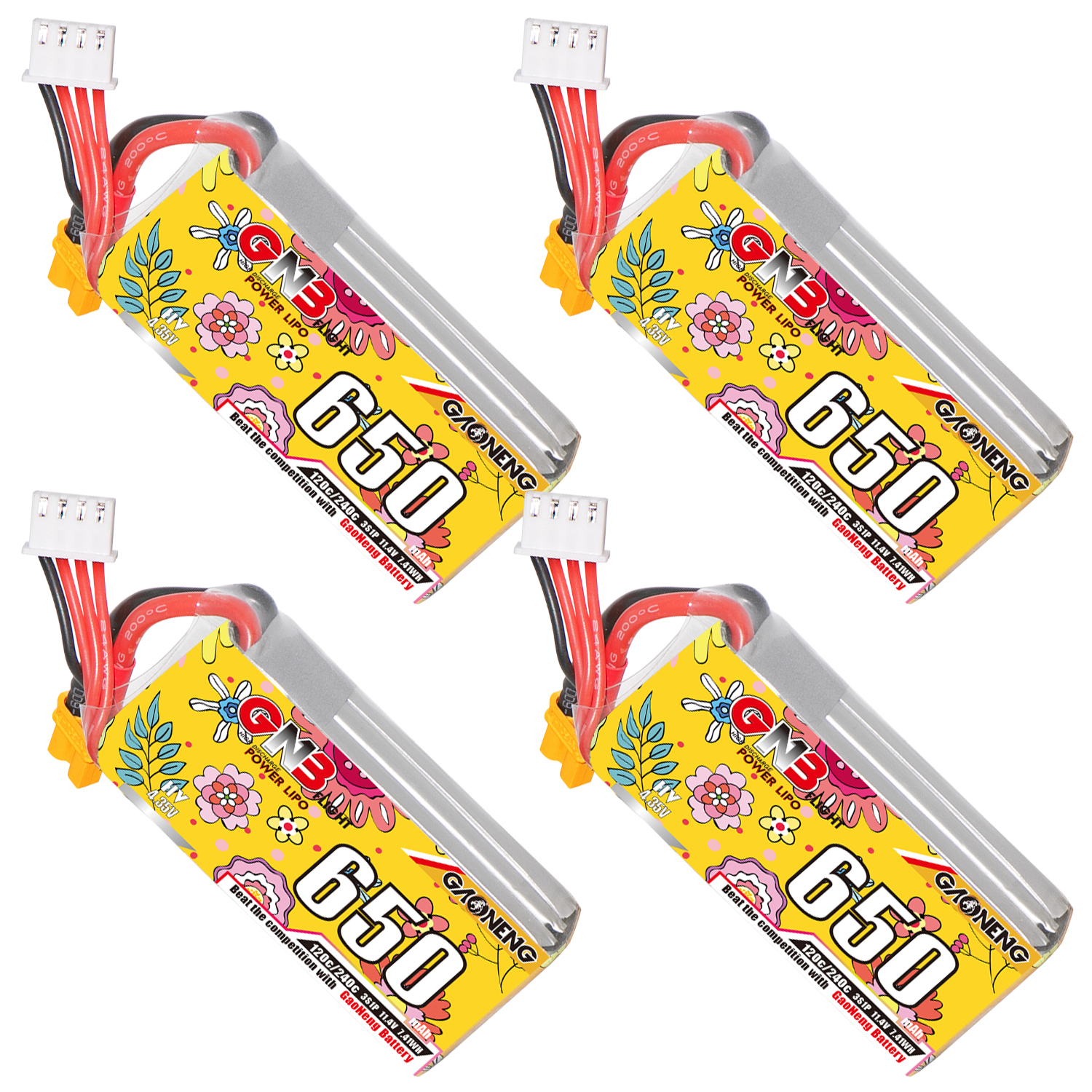 GAONENG GNB LiHV 3S 11.4V 650mAh 120C XT30 LiPo Battery