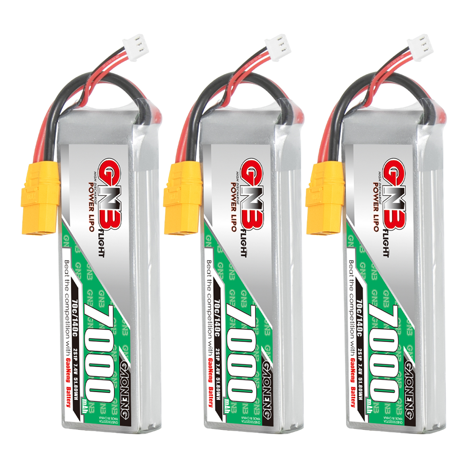 GAONENG GNB 2S 7.4V 7000mAh 70C LiPo Battery XT90