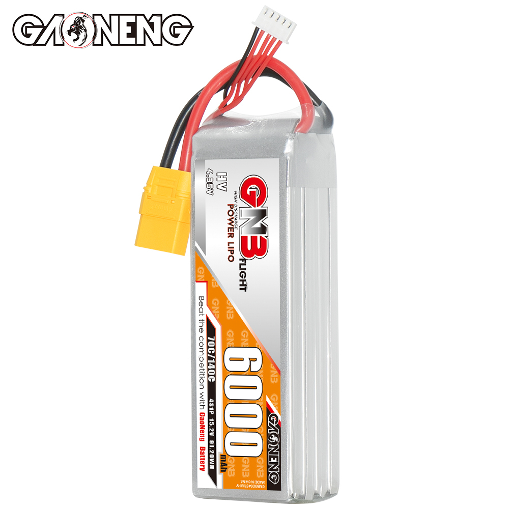 1PC - GAONENG GNB HV 4S 15.2V 6000mAh 70C LiPo Battery XT90