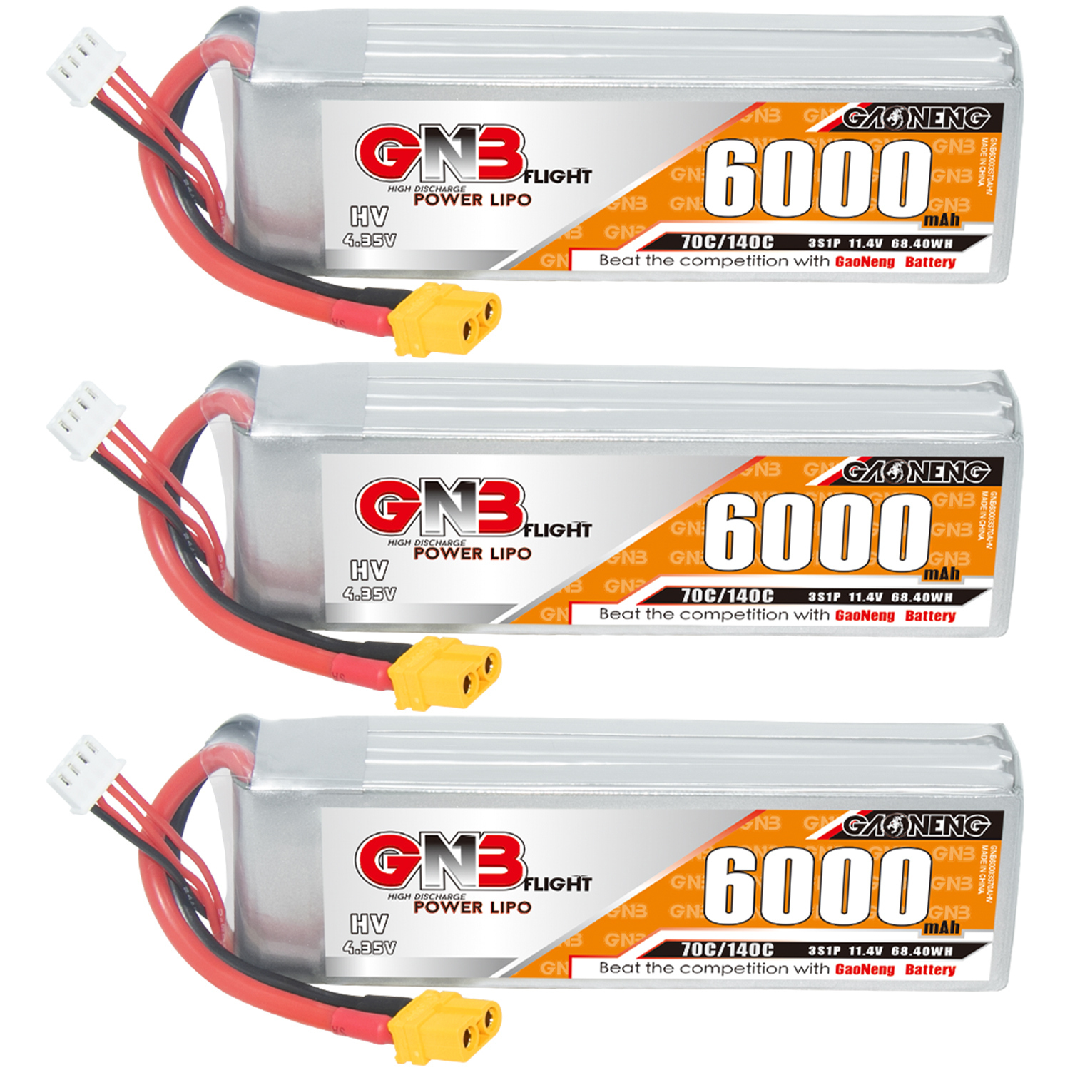 GAONENG GNB HV 3S 11.4V 6000mAh 70C LiPo Battery XT60