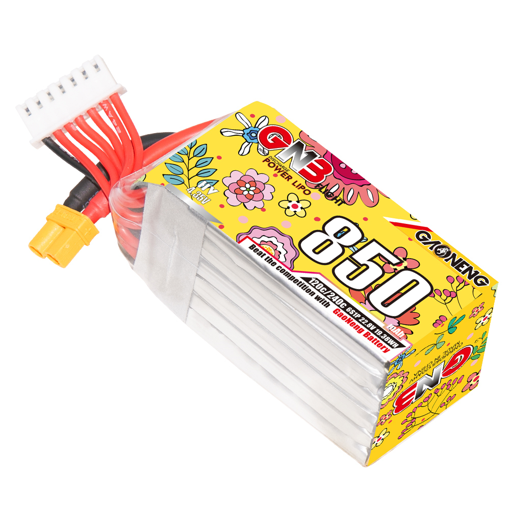 GAONENG GNB LiHV 6S 22.8V 850mAh 120C XT30 Connector LiPo Battery