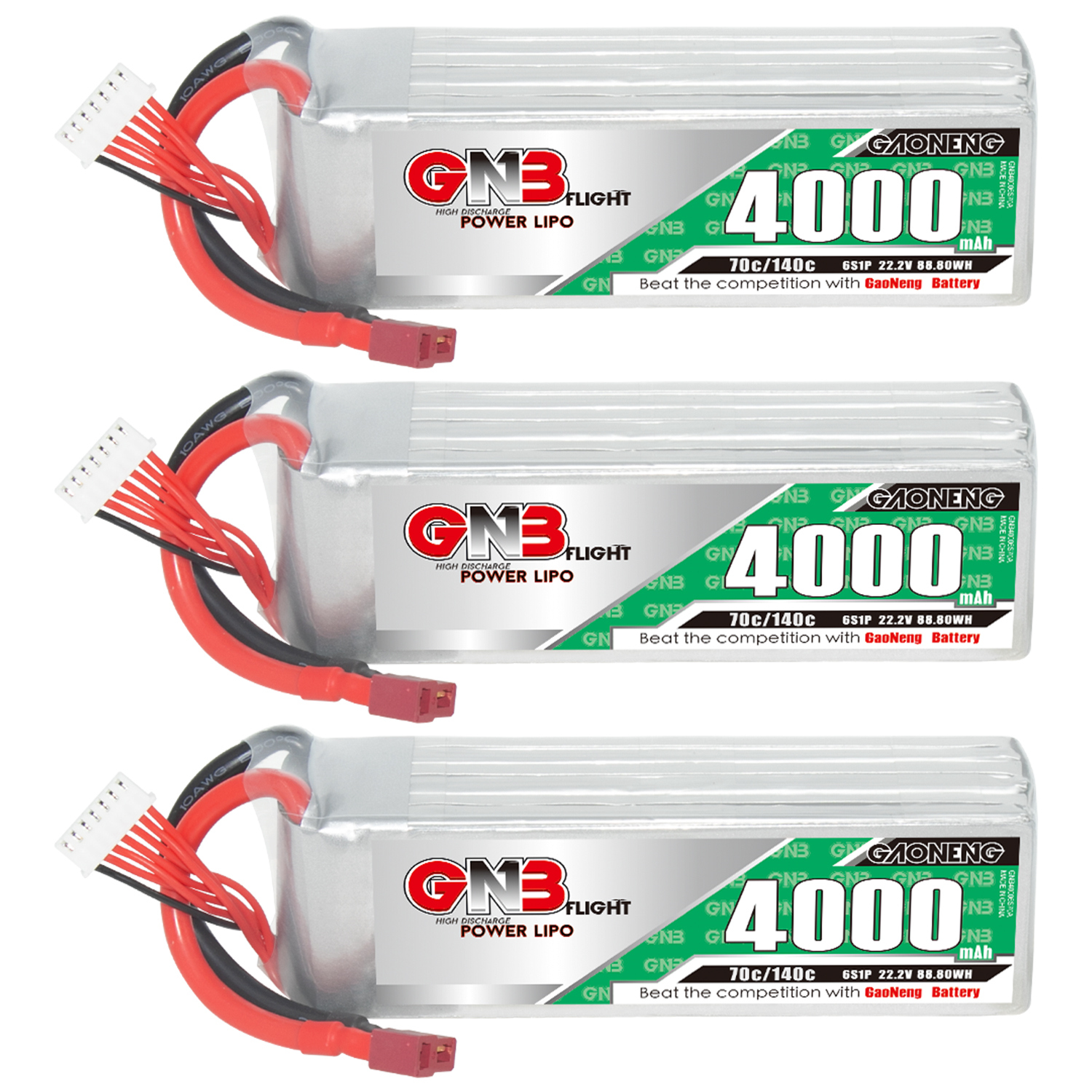 GAONENG GNB 6S 22.2V 4000mAh 70C LiPo Battery T-PLUG