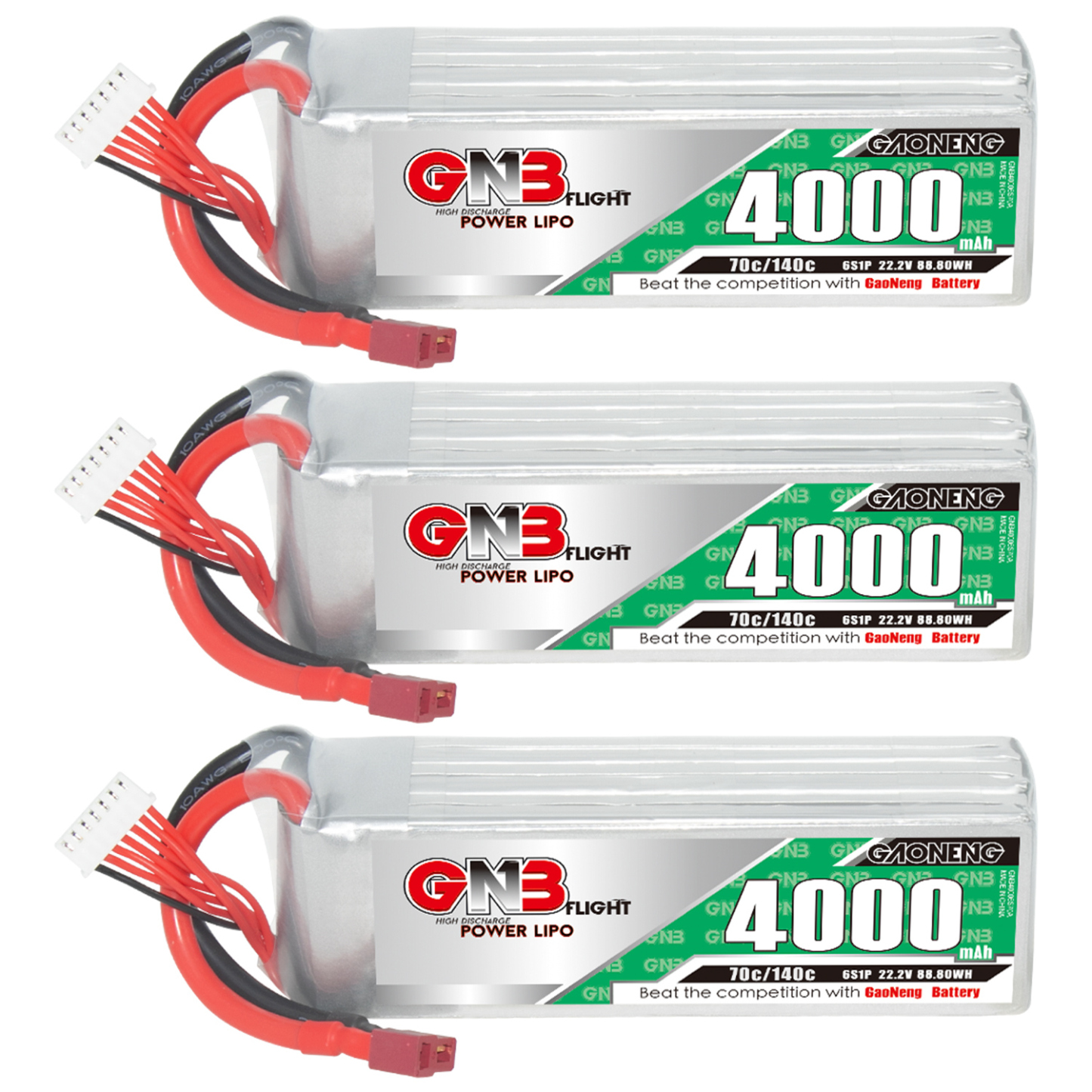 GAONENG GNB 6S 22.2V 4000mAh 70C LiPo Battery T-PLUG