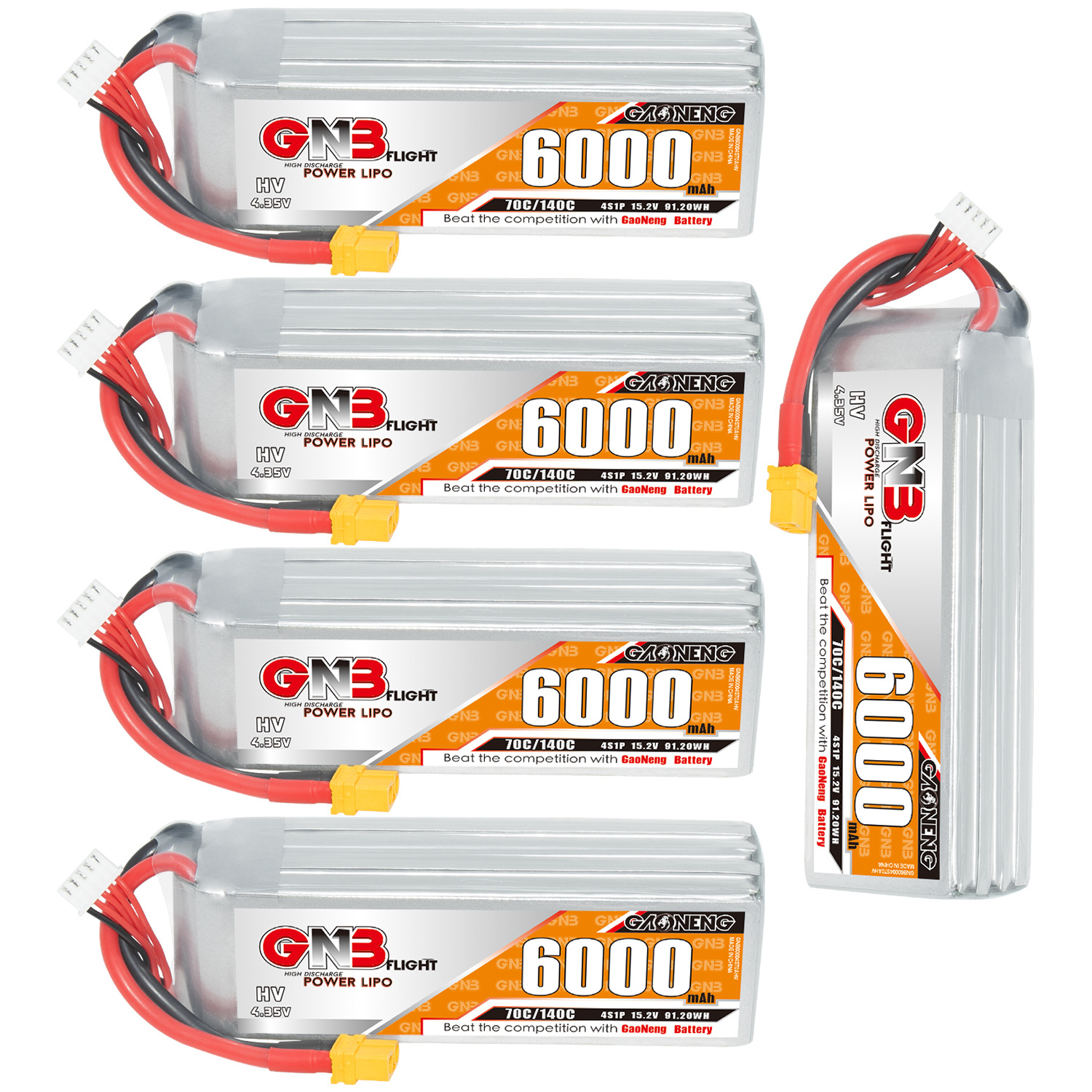 GAONENG GNB HV 4S 15.2V 6000mAh 70C LiPo Battery XT60