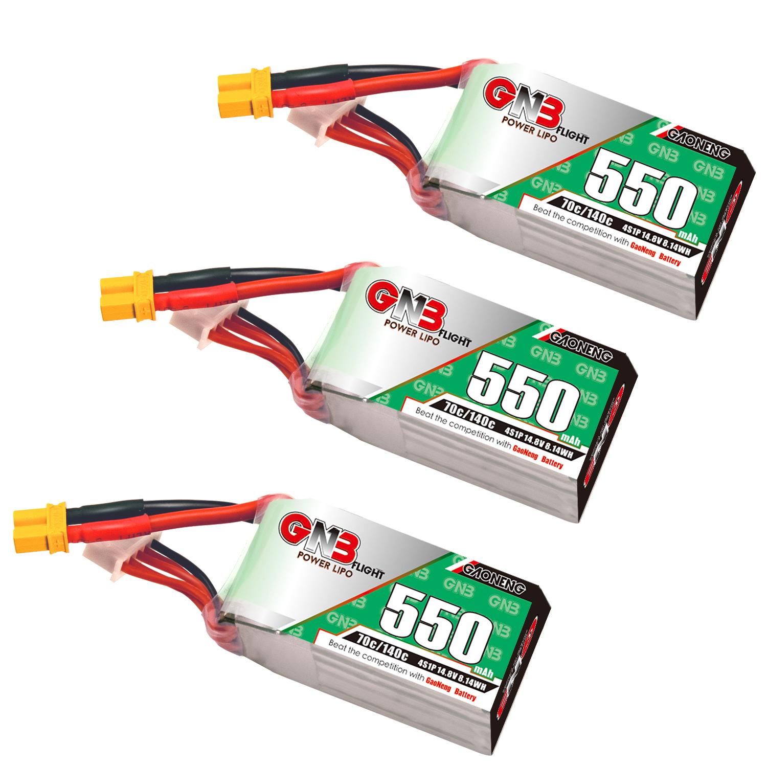 GAONENG GNB 4S 14.8V 550mAh 70C XT30 LiPo Battery