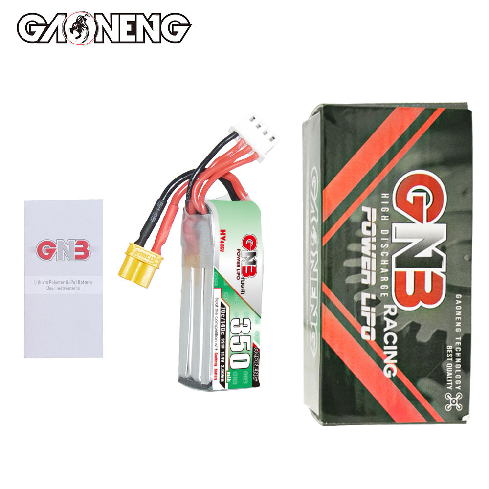 GAONENG GNB LiHV 3S 11.4V 350mAh 70C XT30 LiPo Battery