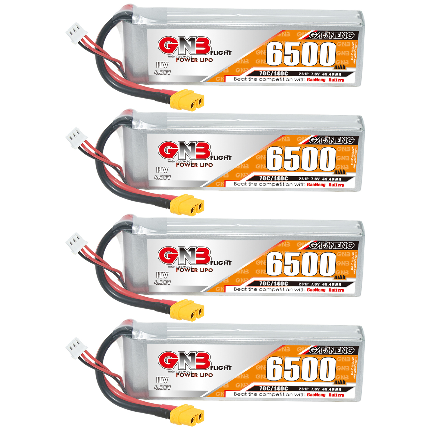 GAONENG GNB HV 2S 7.6V 6500mAh 70C LiPo Battery XT60