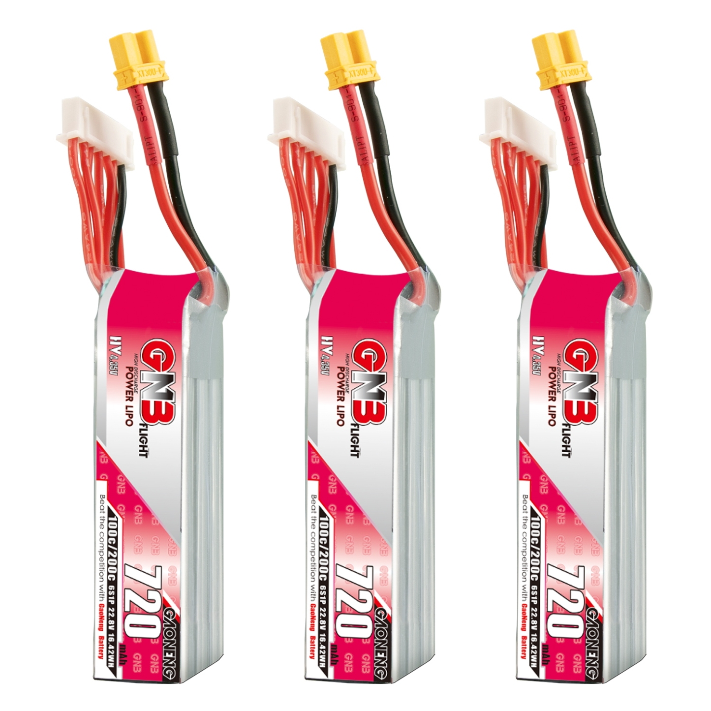 GAONENG GNB LiHV 6S 22.8V 720mAh 100C XT30 LiPo Battery Long Type