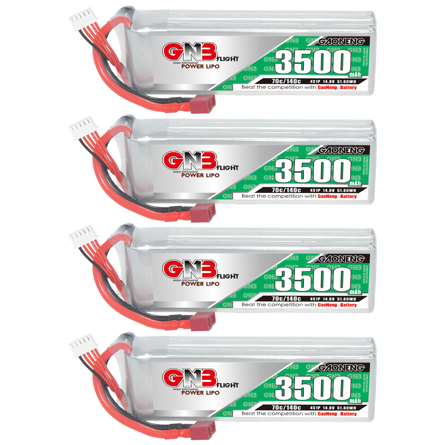 GAONENG GNB 4S 14.8V 3500mAh 70C T-PLUG LiPo Battery
