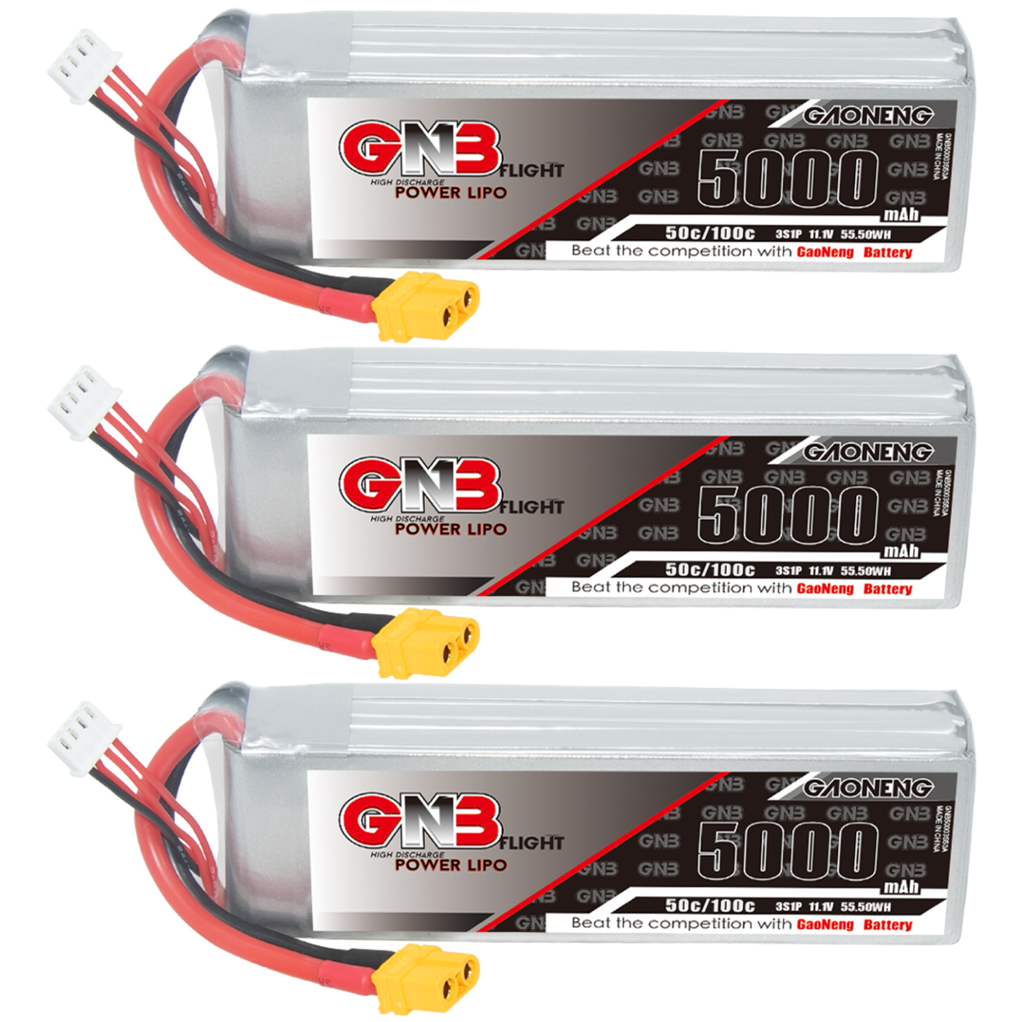 GAONENG GNB 3S 11.1V 5000mAh 50C LiPo Battery XT60