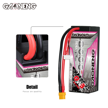 GAONENG GNB LiHV 4S 15.2V 8000mAh 100C Cabled Hard Case LiPo Battery XT60
