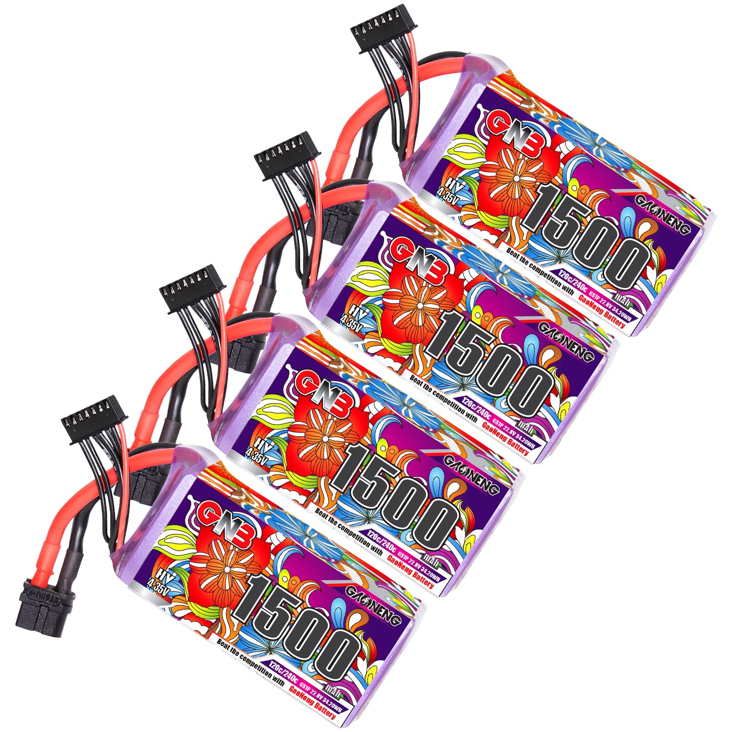 GAONENG GNB LiHV 6S 22.8V 1500mAh 120C XT60 LiPo Battery