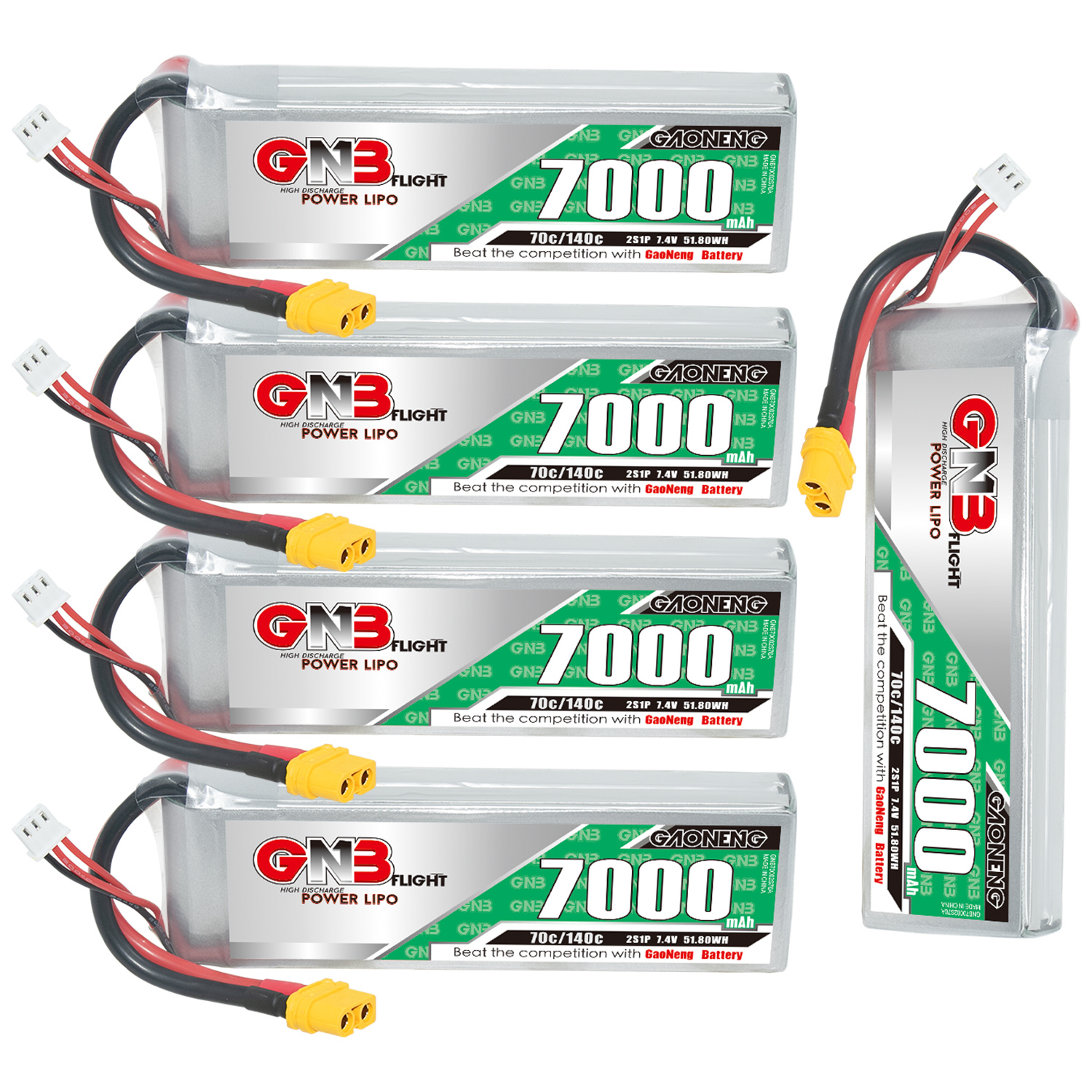 GAONENG GNB 2S 7.4V 7000mAh 70C LiPo Battery XT60