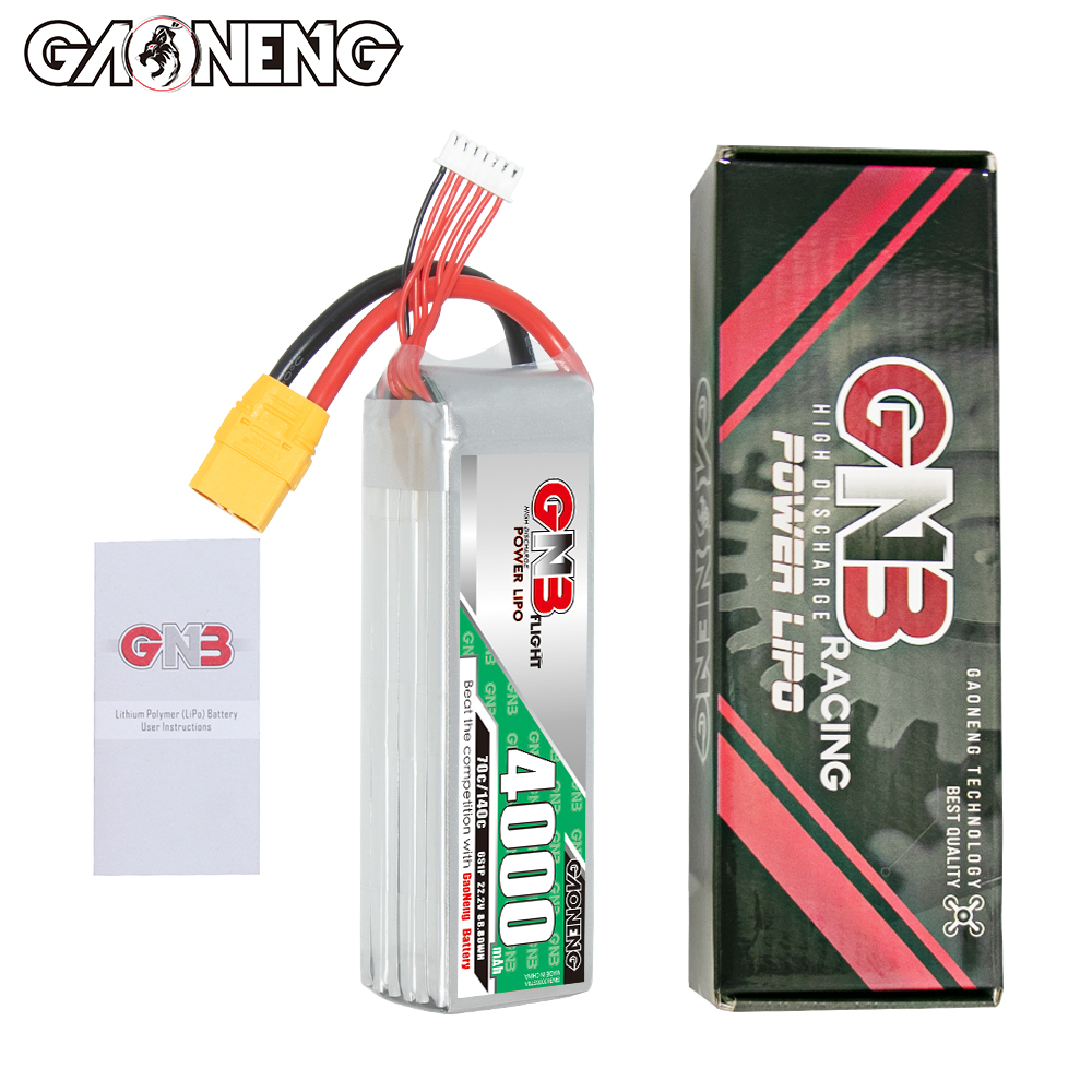 1PC - GAONENG GNB 6S 22.2V 4000mAh 70C LiPo Battery XT90