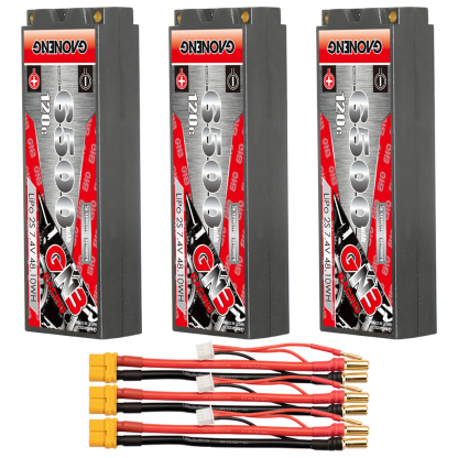 GAONENG GNB 2S 7.4V 6500mAh 120C 5mm Bullet Hard Case LiPo Battery