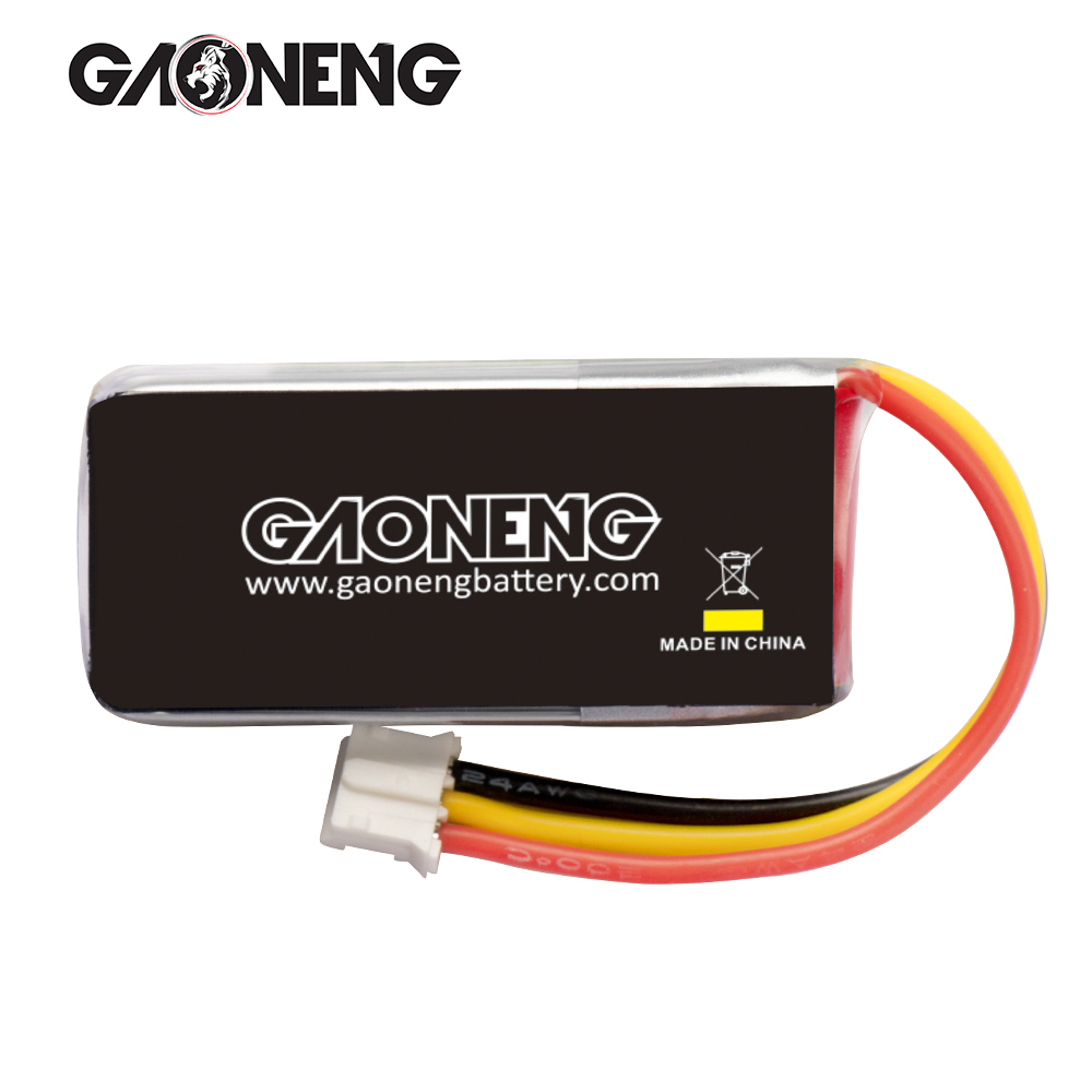 4PCS - GAONENG GNB 2S 7.4V 350mAh 60C LiPo Battery PH2.0 3Pin Connector