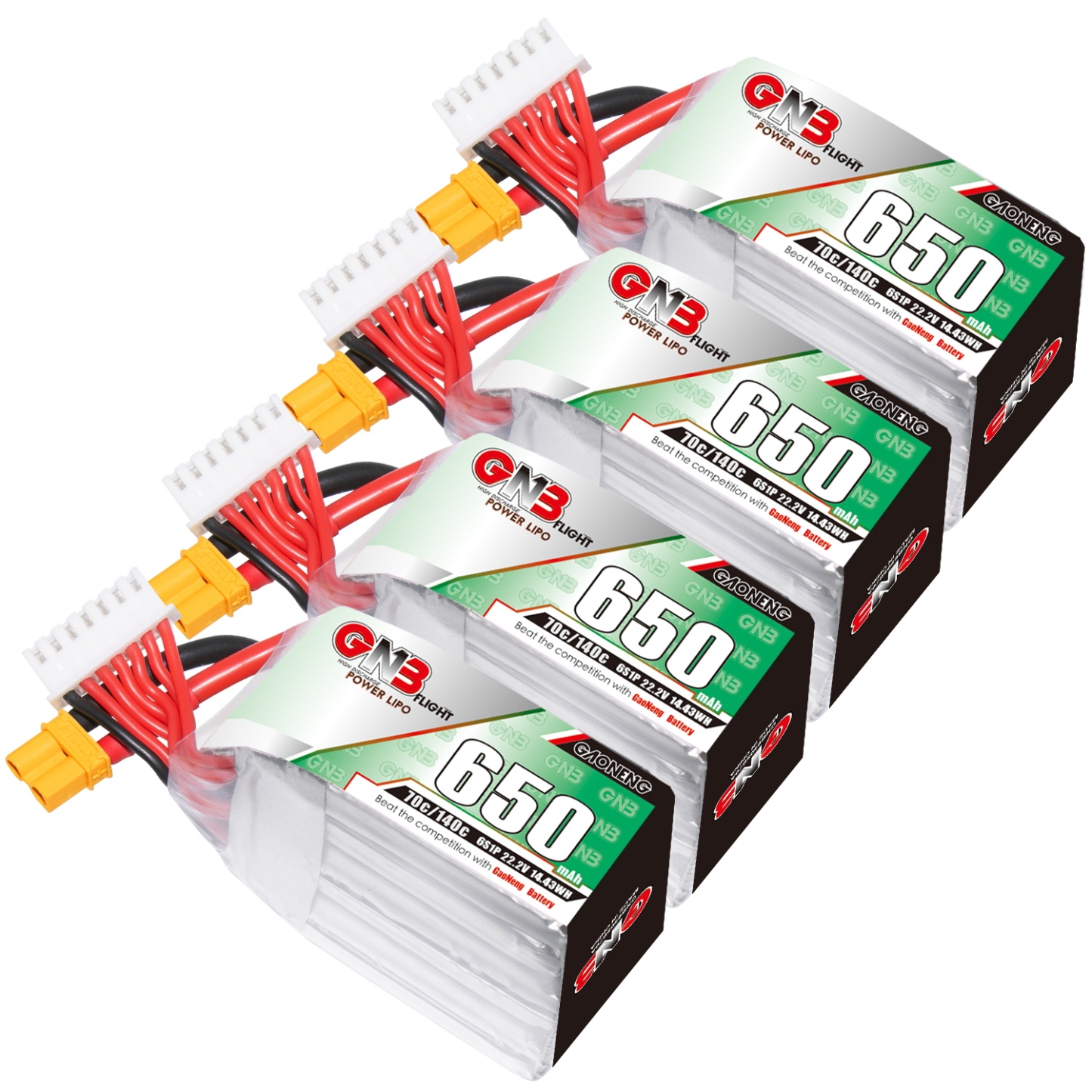 GAONENG GNB 6S 22.2V 650mAh 70C XT30 LiPo Battery