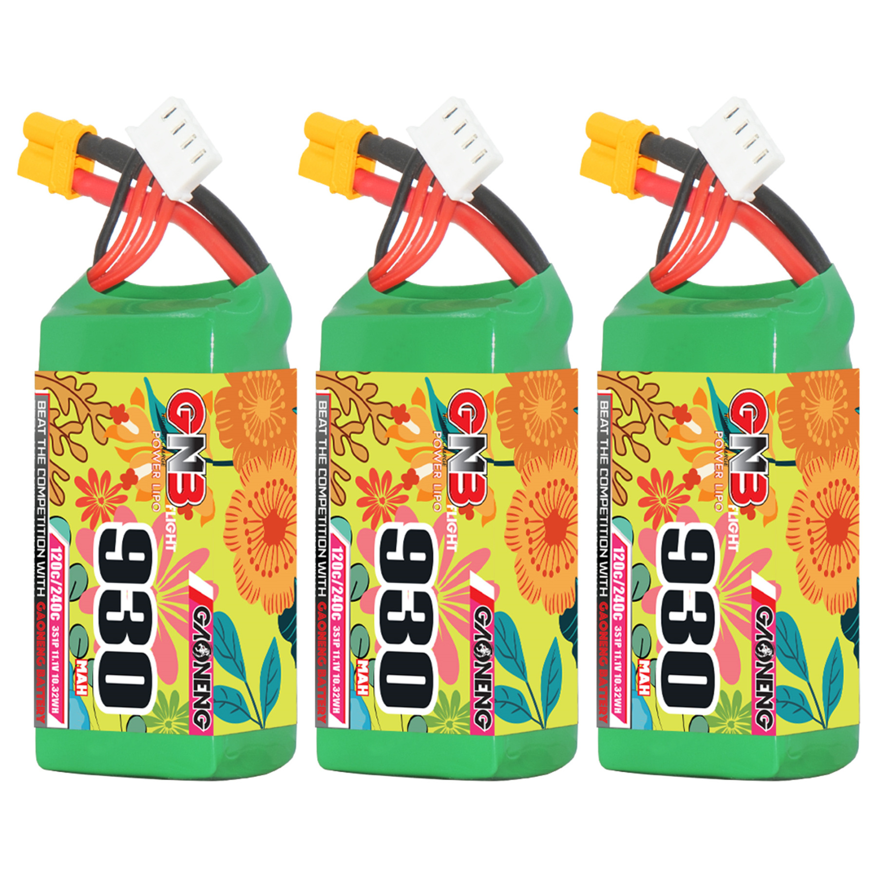 GAONENG GNB 3S 11.1V 930mAh 120C XT30 LiPo Battery