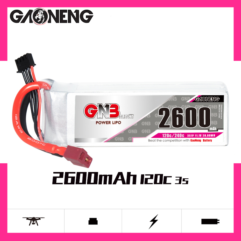 GAONENG GNB 3S 11.1V 2600mAh 120C LiPo Battery T-PLUG
