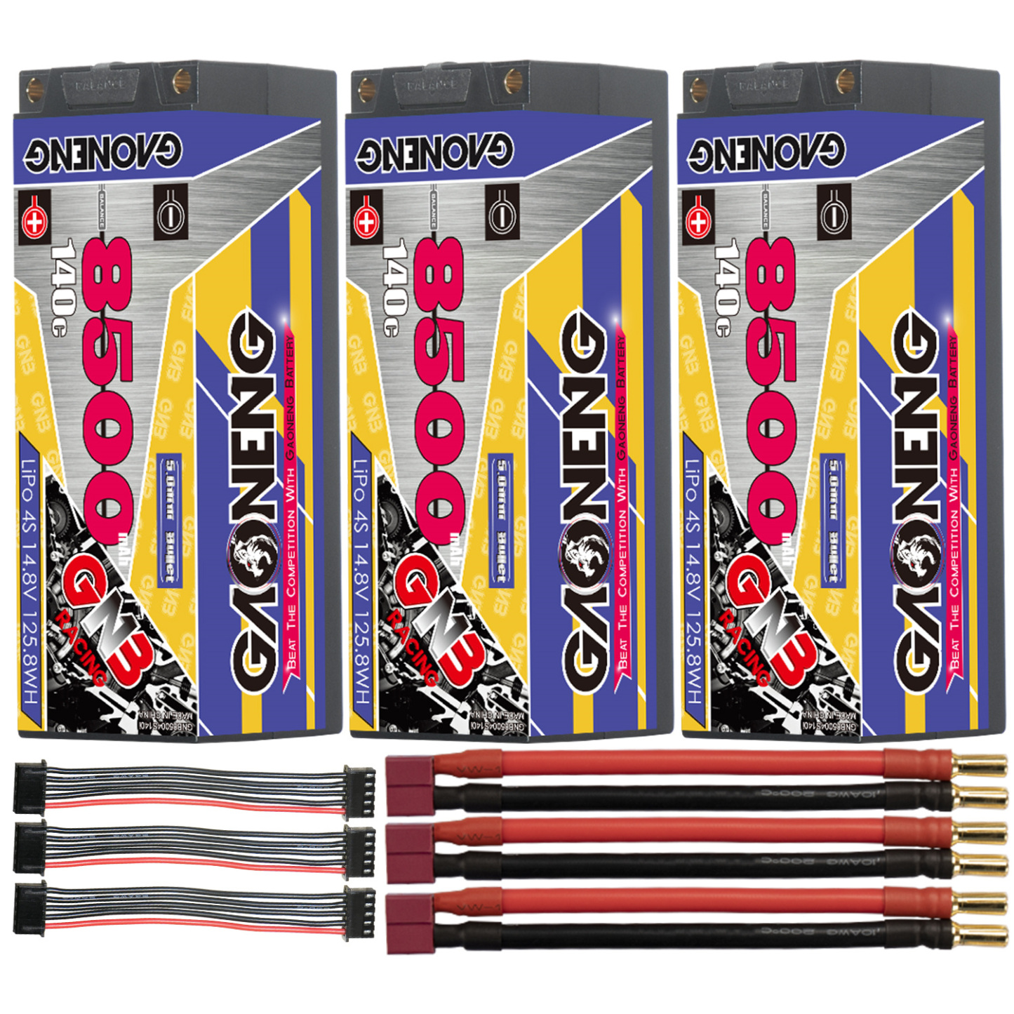 GAONENG GNB 4S 14.8V 8500mAh 140C 5mm Bullet Hard Case LiPo Battery