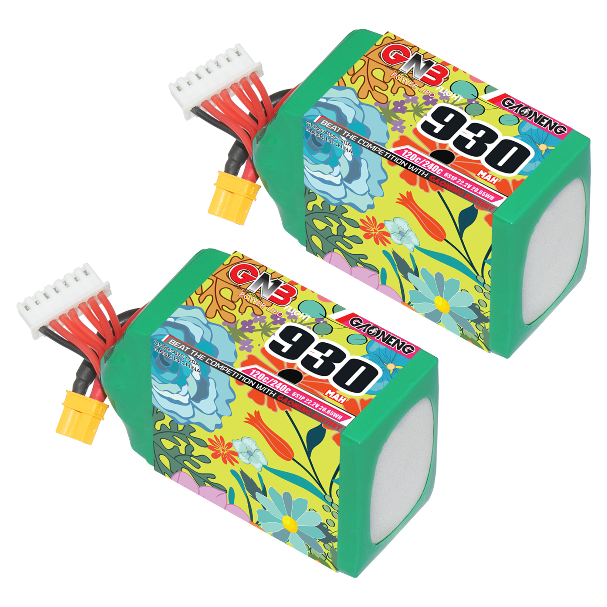 GAONENG GNB 6S 22.2V 930mAh 120C XT30 Connector LiPo Battery