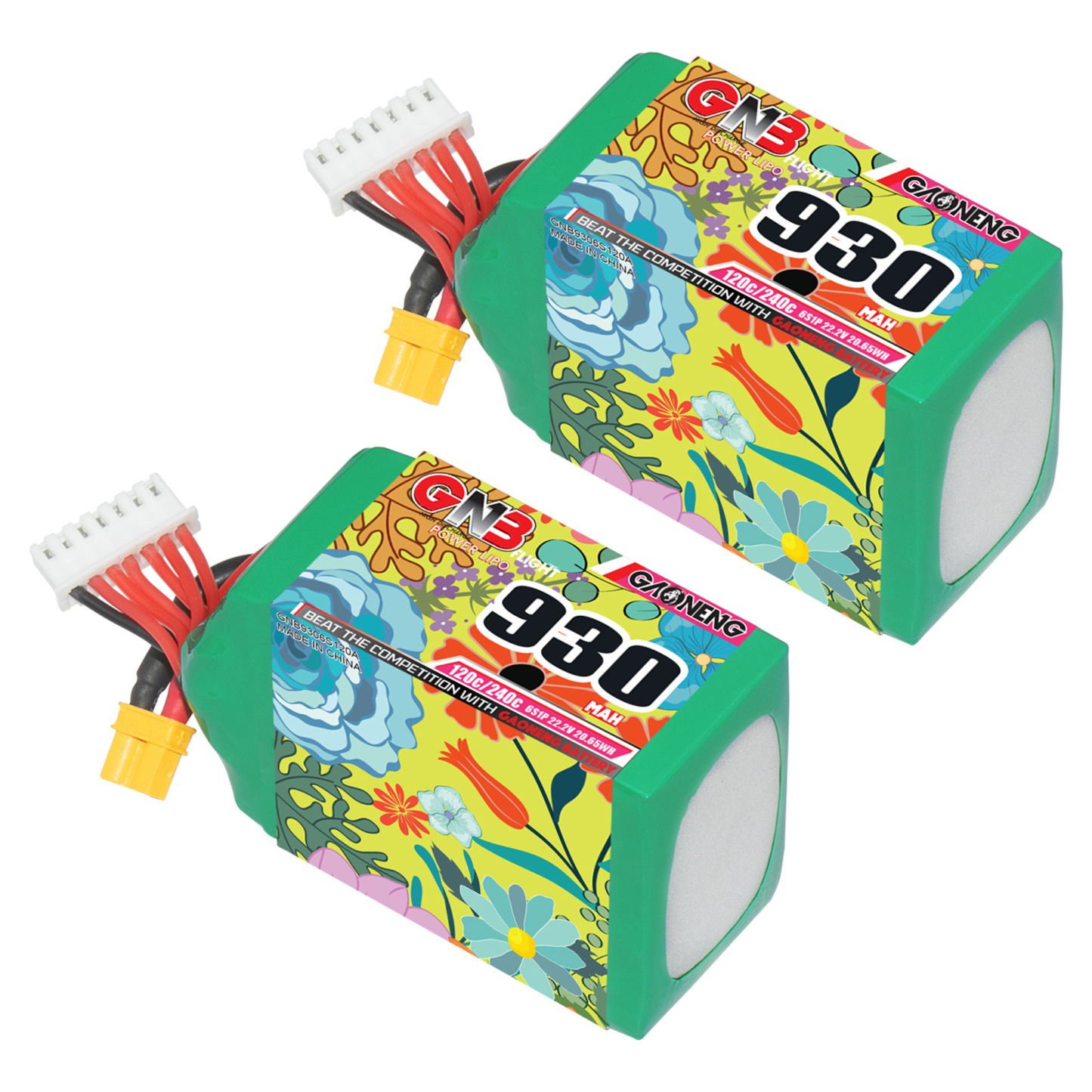 GAONENG GNB 6S 22.2V 930mAh 120C XT30 Connector LiPo Battery