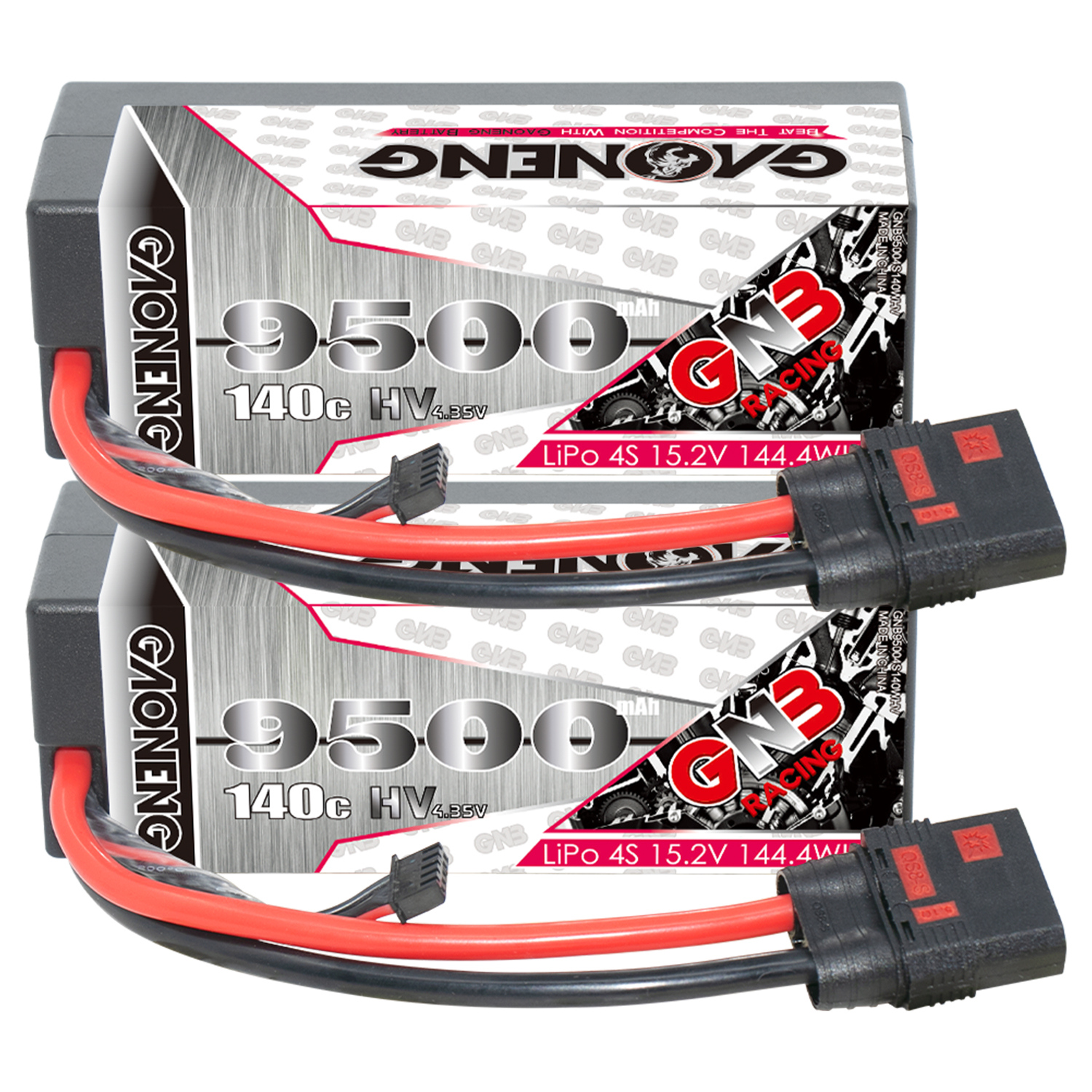 GAONENG GNB LiHV 4S 15.2V 9500mAh 140C Cabled Hard Case LiPo Battery QS8 Connector