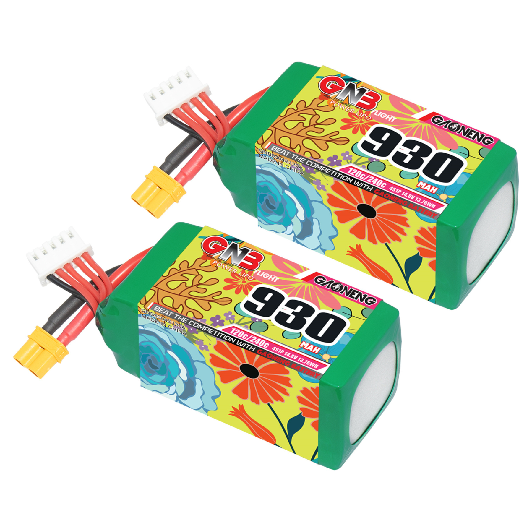 GAONENG GNB 4S 14.8V 930mAh 120C XT30 LiPo Battery