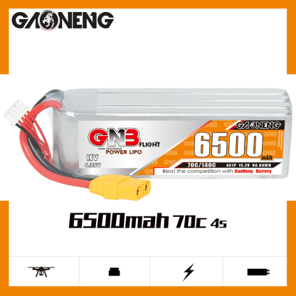 1PCS - GAONENG GNB LiHV 4S 15.2V 6500mAh 70C XT90 LiPo Battery