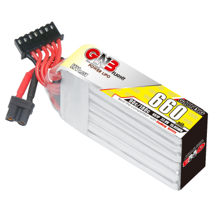 GAONENG GNB LiHV 6S 22.8V 660mAh 90C XT30 LiPo Battery Long Type