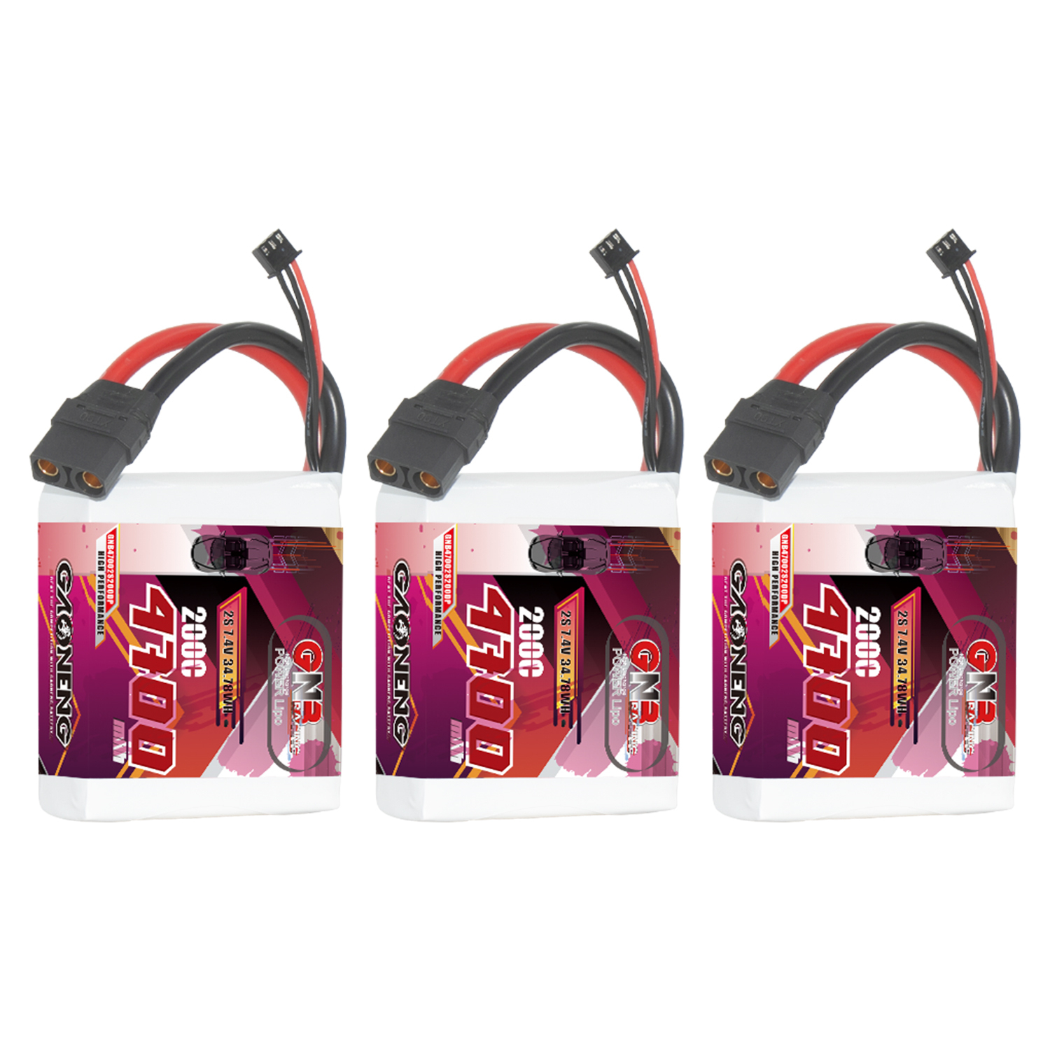 GAONENG GNB 2S 7.4V 4700mAh 200C LiPo Battery XT90