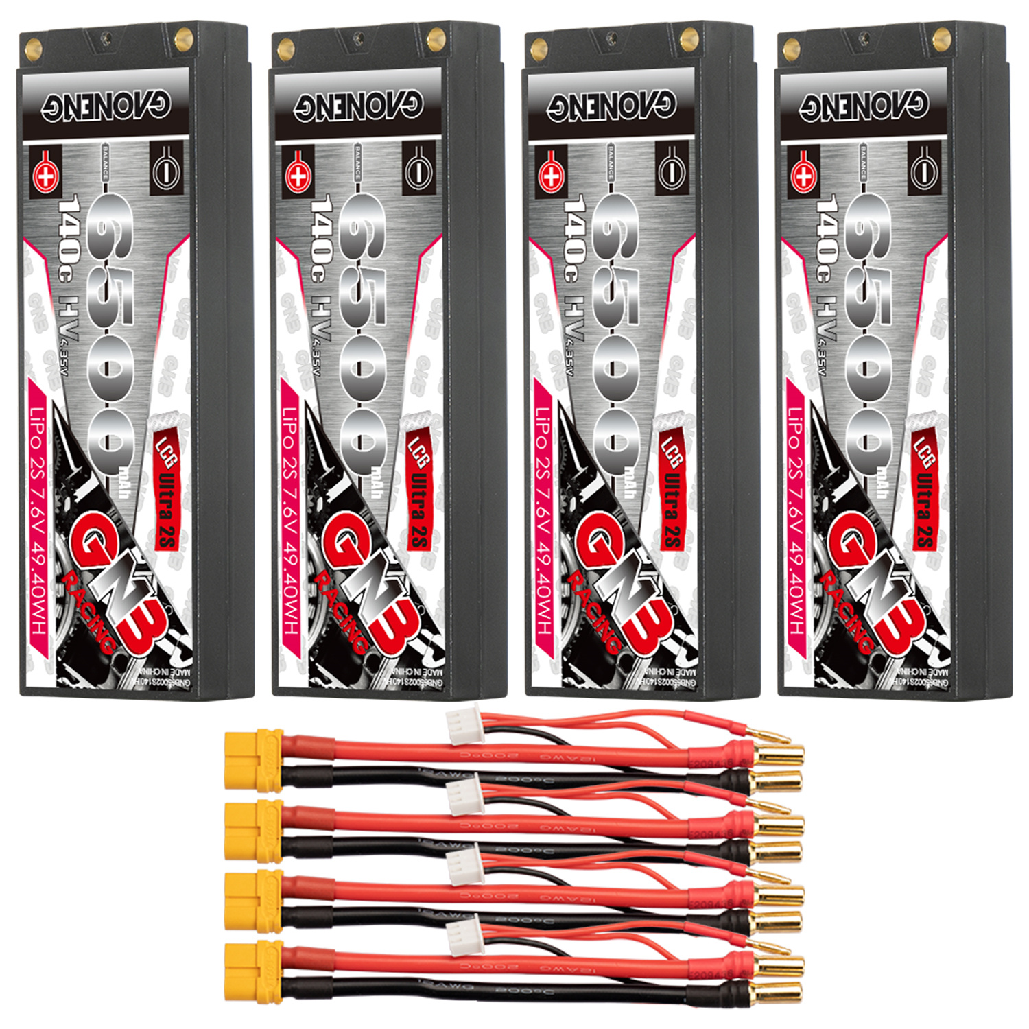 GAONENG GNB LiHV 2S 7.6V 6500mAh 140C 5mm Hard Case Ultra LCG LiPo Battery