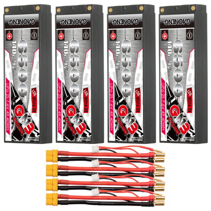 GAONENG GNB LiHV 2S 7.6V 6500mAh 140C 5mm Hard Case Ultra LCG LiPo Battery