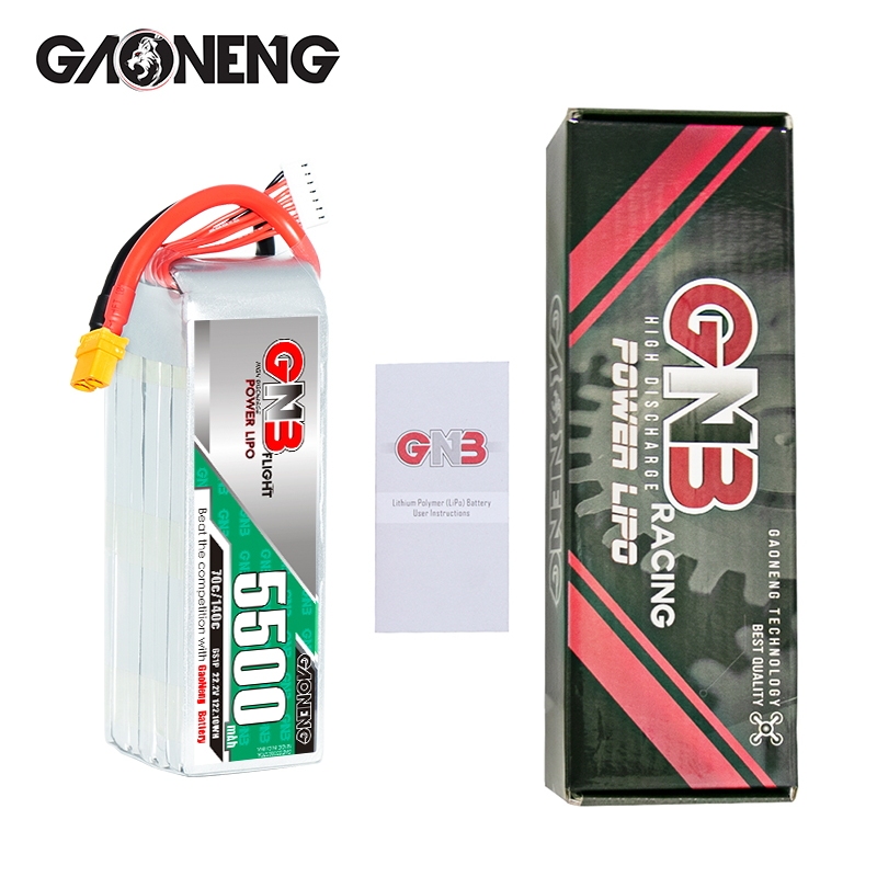 1PC - GAONENG GNB 6S 22.2V 5500mAh 70C LiPo Battery XT60