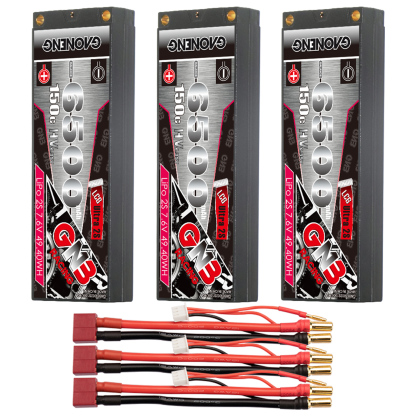 GAONENG GNB LiHV 2S 7.6V 6500mAh 150C Hard Case Ultra LCG LiPo Battery