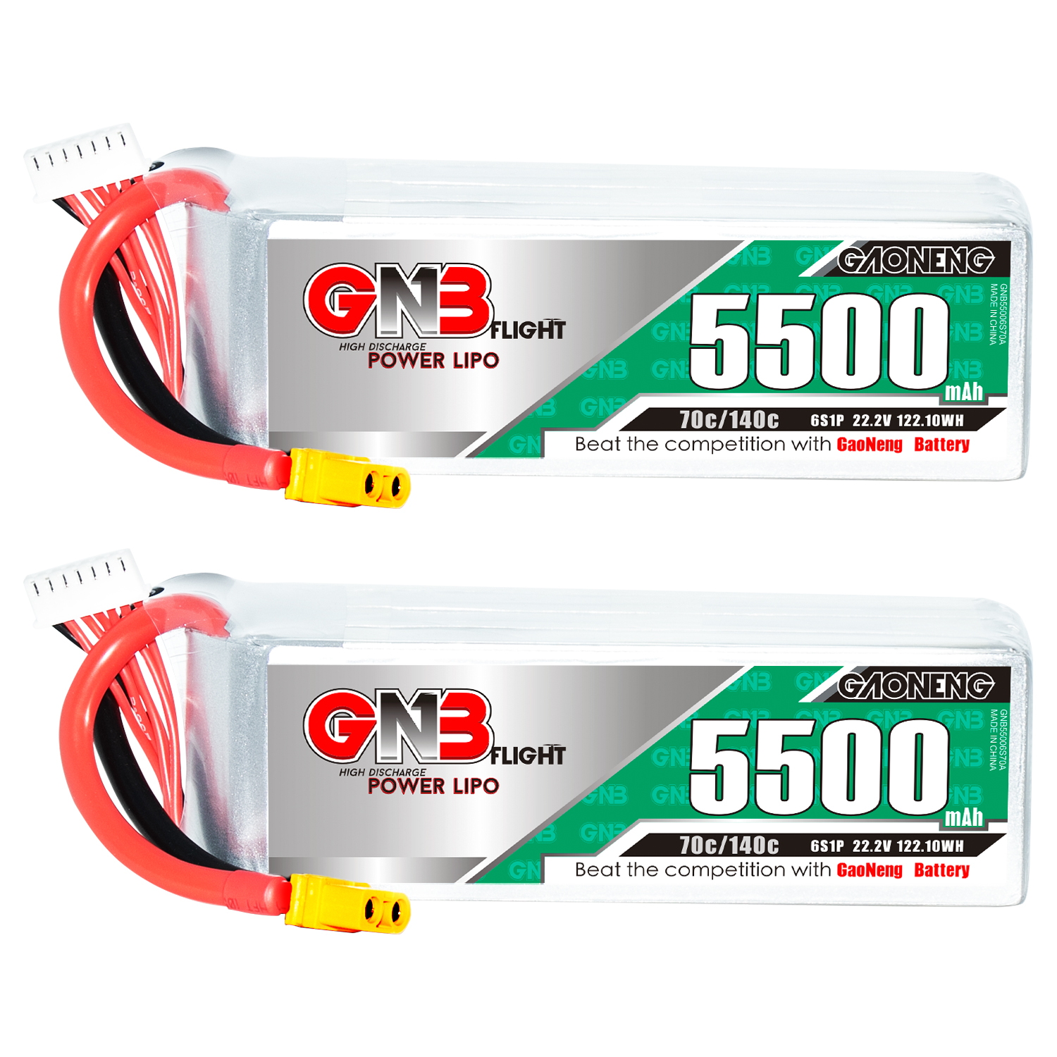 GAONENG GNB 6S 22.2V 5500mAh 70C LiPo Battery XT60