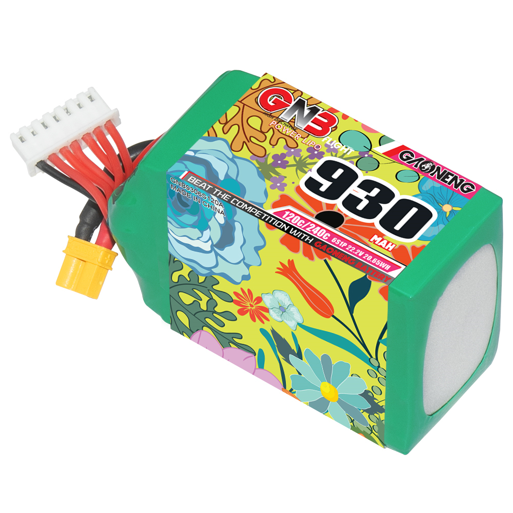 GAONENG GNB 6S 22.2V 930mAh 120C XT30 Connector LiPo Battery