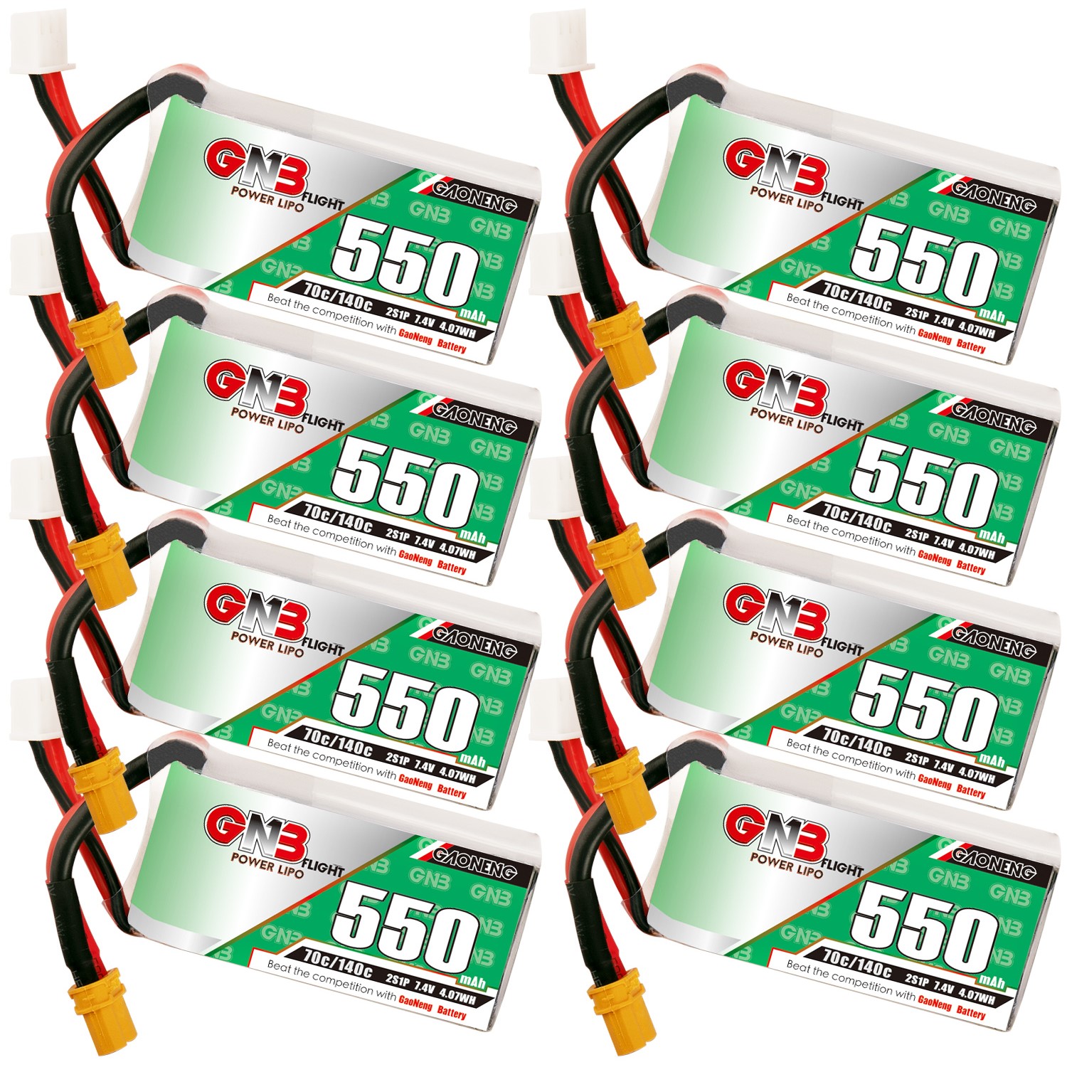 GAONENG GNB 2S 7.4V 550mAh 70C XT30 LiPo Battery