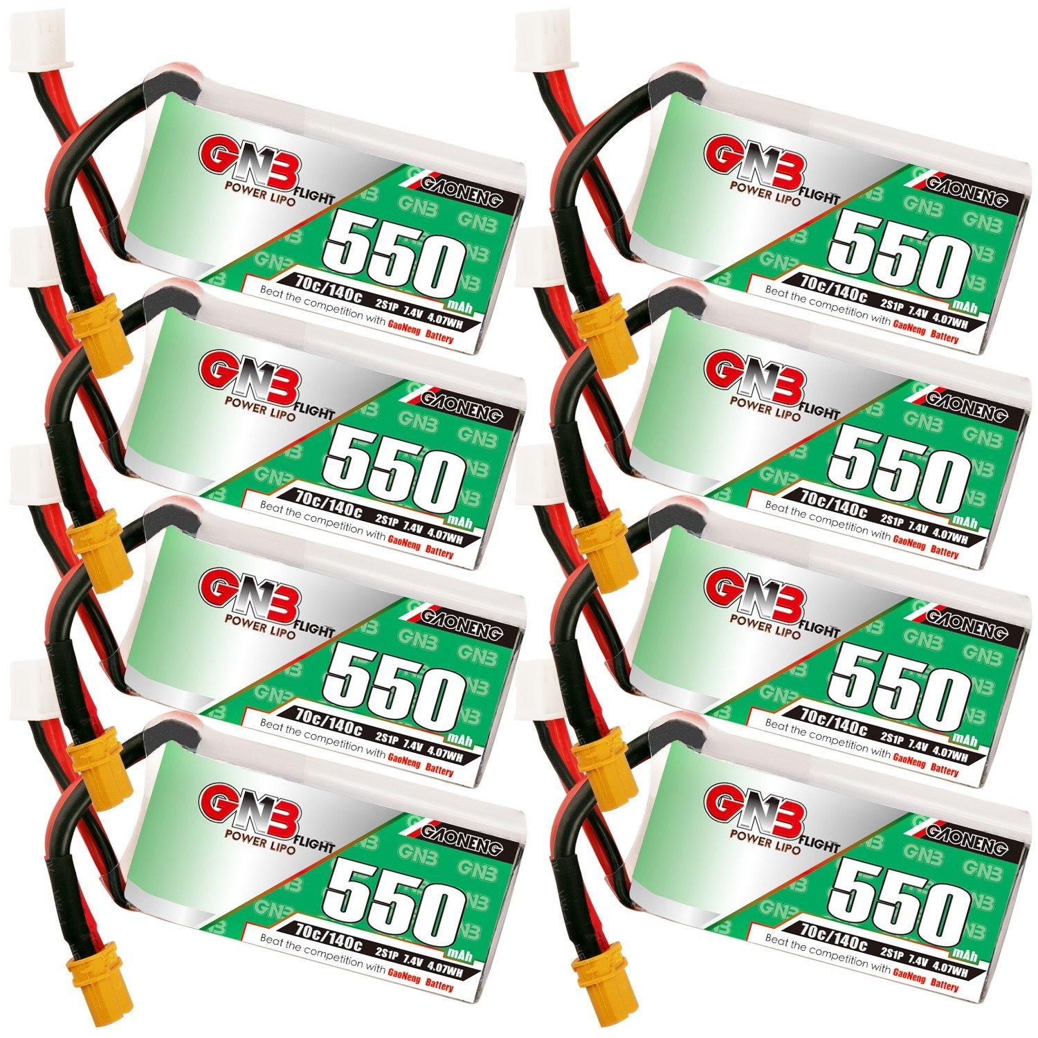 GAONENG GNB 2S 7.4V 550mAh 70C XT30 LiPo Battery