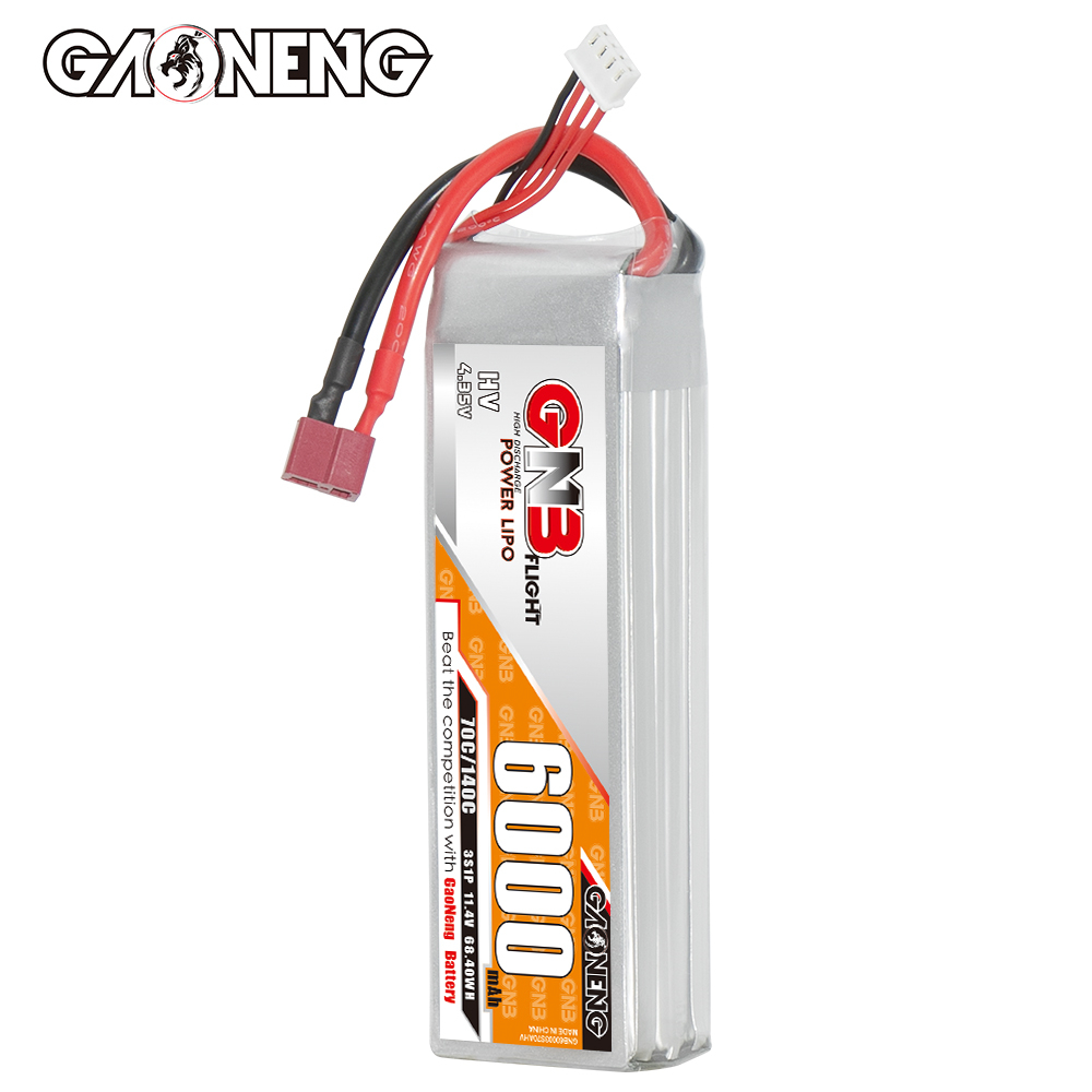 GAONENG GNB HV 3S 11.4V 6000mAh 70C LiPo Battery T-PLUG
