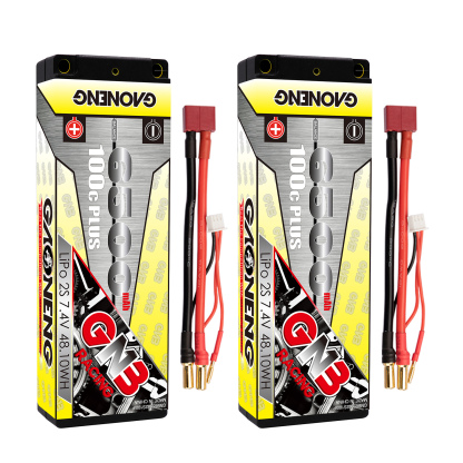 GAONENG GNB 2S 7.4V 6500mAh 100C 5mm Bullet Hard Case LiPo Battery