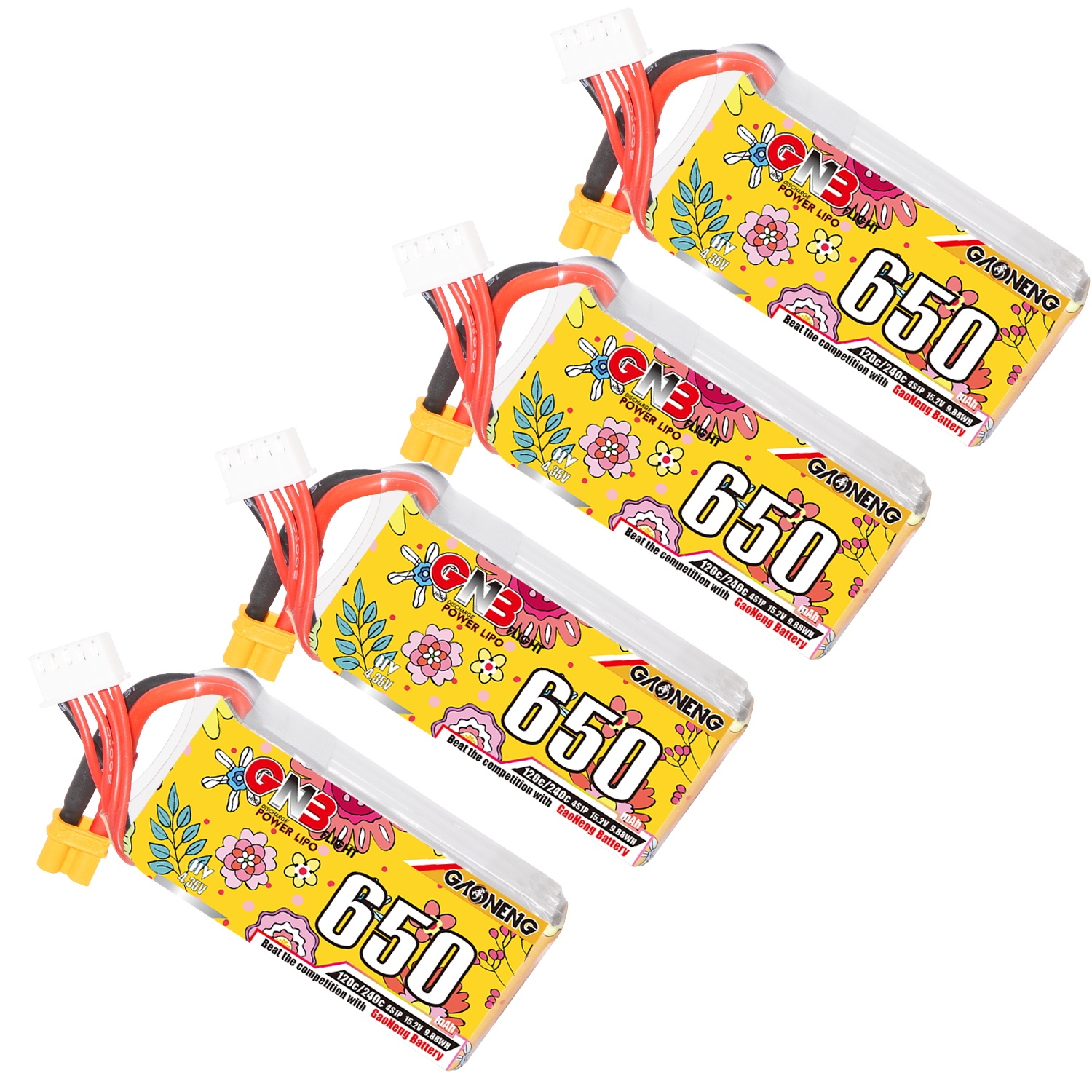 GAONENG GNB LiHV 4S 15.2V 650mAh 120C XT30 HV LiPo Battery