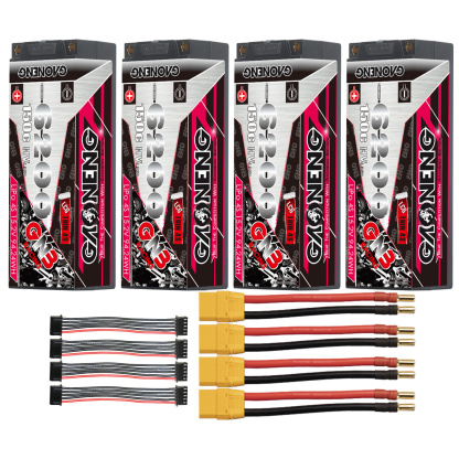 GAONENG GNB LiHV 4S 15.2V 6200mAh 150C 5mm Bullet LCG Thin 4S Hard Case LiPo Battery